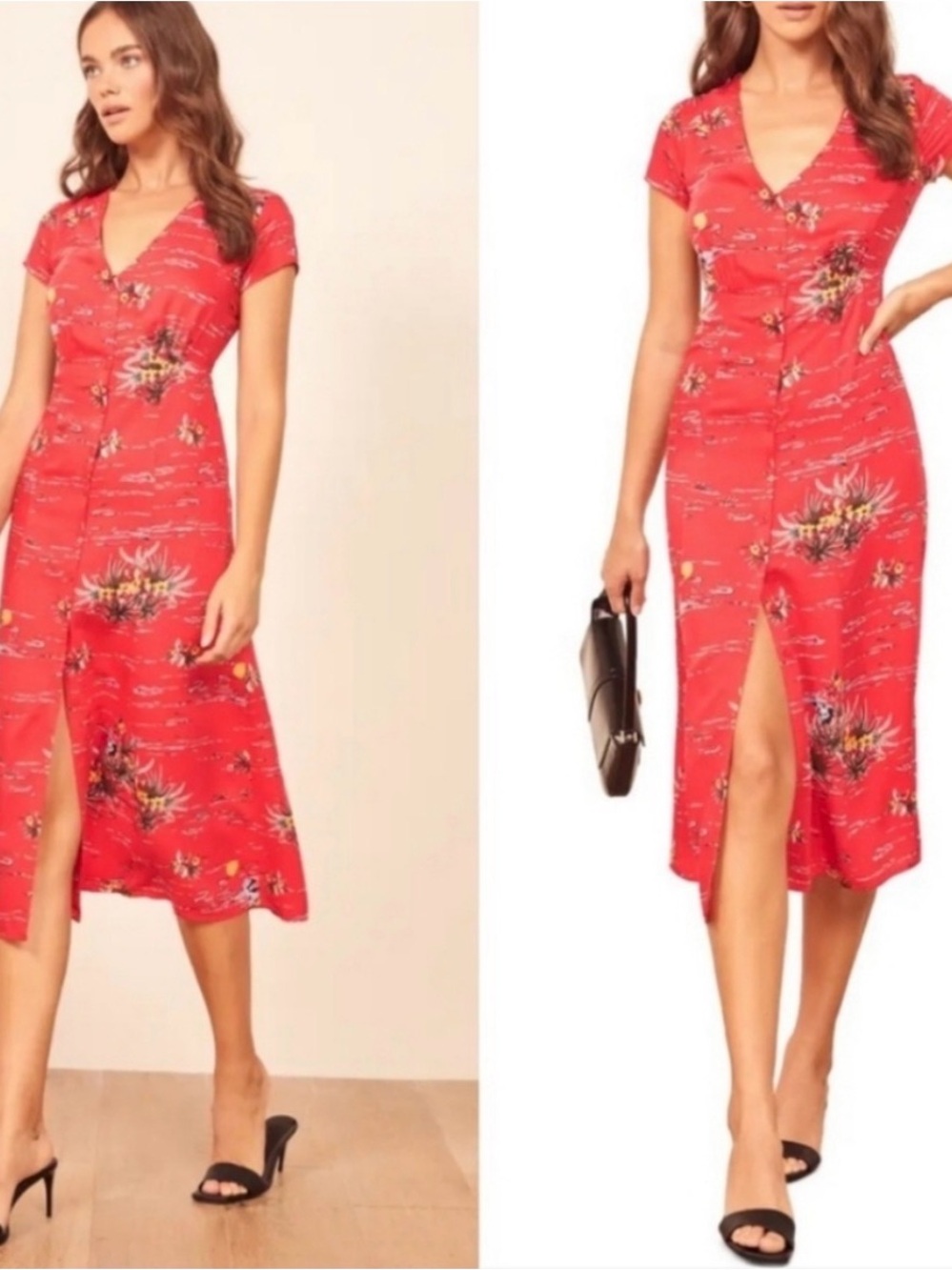 REFORMATION Denise Dress in Fiji Hawaiian Print